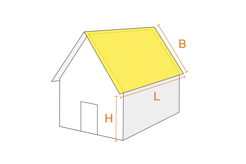 Dach einseitig / Pultdach